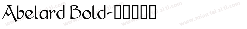 Abelard Bold字体转换